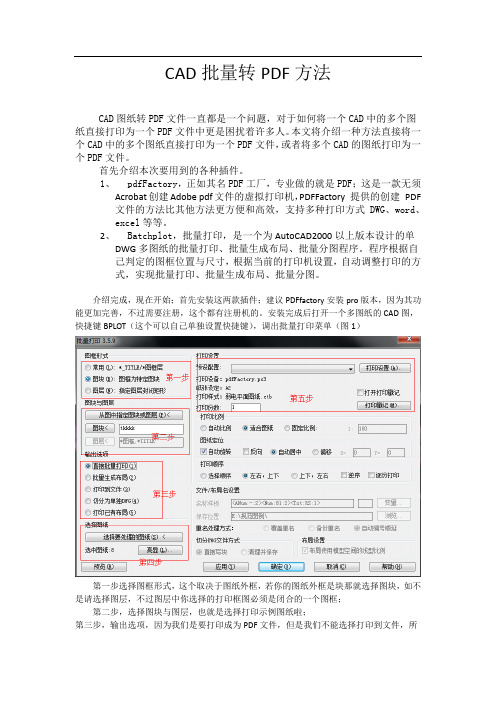 CAD批量转PDF方法