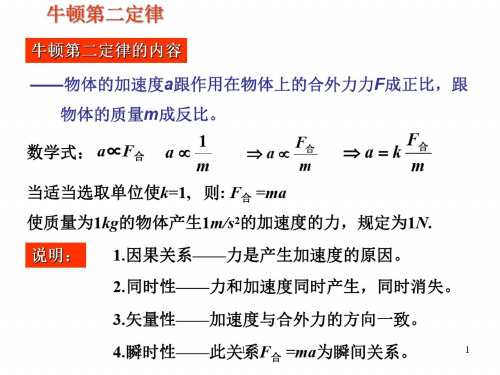 高一物理牛顿第二定律2