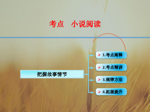 江西省横峰中学2018年高考语文第一轮复习小说阅读：把握故事情节 课件共24张