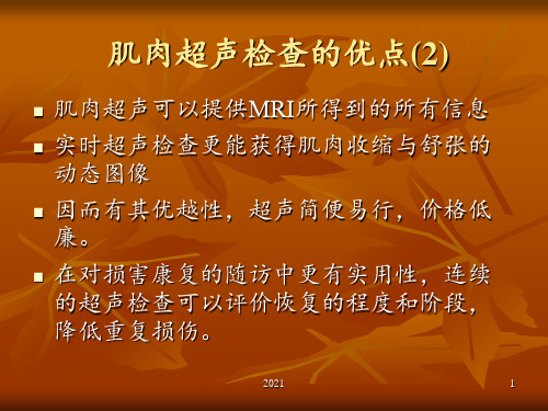 爱爱医资源肌肉系统超声检查及常见疾病的超声表现PPT课件