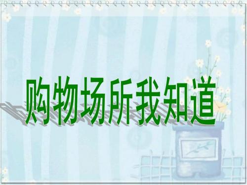 人教版四上品德与社会《购物场所我知道》课件2