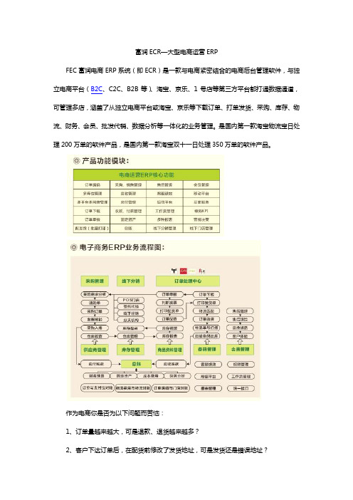 富润ECR大型电商运营ERP