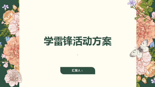 3.5学雷锋活动方案