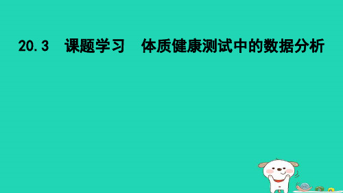 2024八年级数学下册第20章数据的分析20.3课题学习体质降测试中的数据分析课件新版新人教版