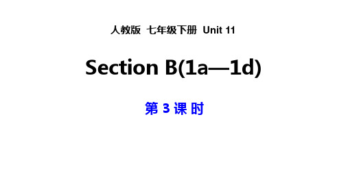 2020年人教版英语七年级下UNIT 11 Section B 1a-1d课件(共15张PPT)