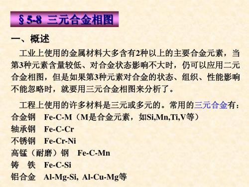 材料科学基础I  5-8  三元合金相图