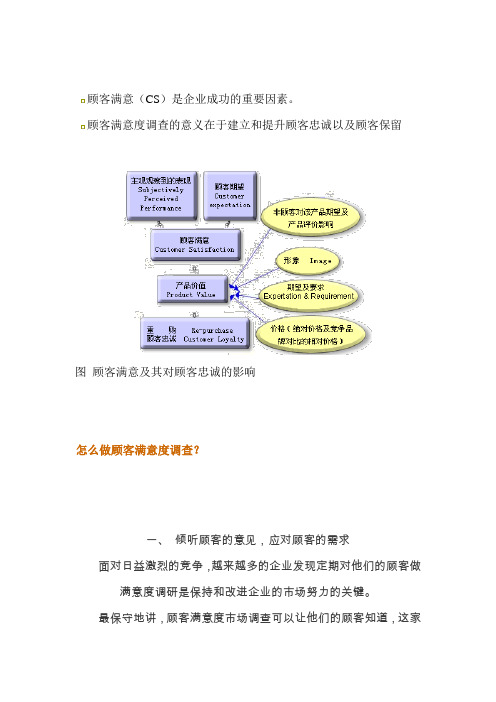 顾客满意CS)是企业成功的重要因