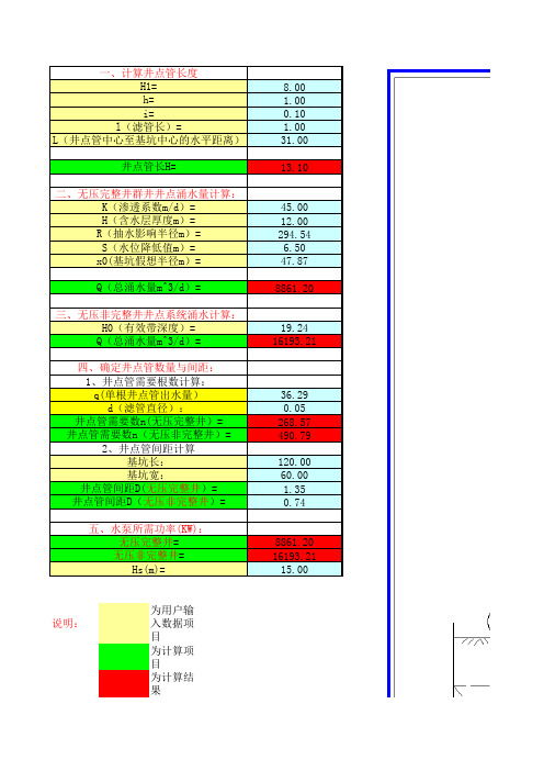 井点降水计算