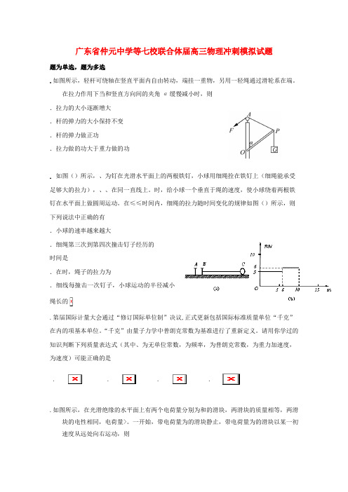 精选-广东省仲元中学等七校联合体2019届高三物理冲刺模拟试题