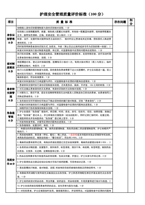 护理安全质量管理持续改进