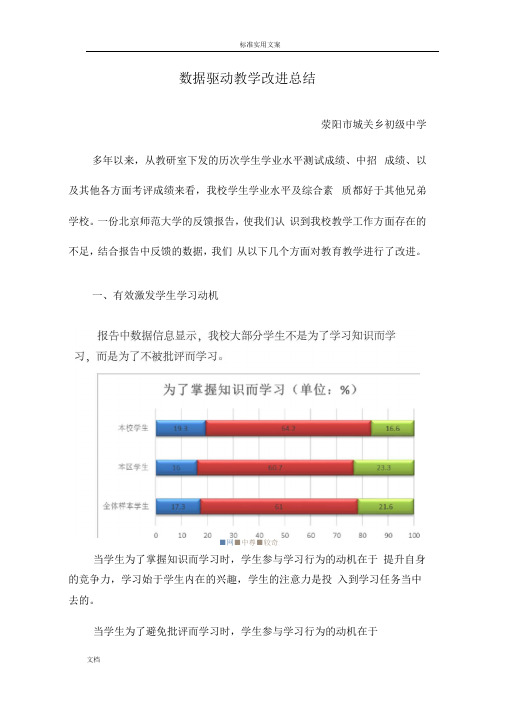 大数据驱动教学改进总结材料