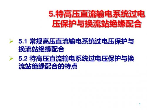 特高压直流输电系统过电压保护与换流站绝缘配合-精品文档