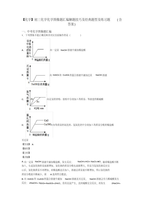 【化学】初三化学化学图像题汇编解题技巧及经典题型及练习题(含答案)