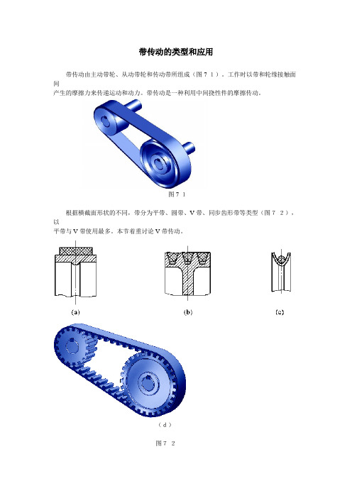 带传动的类型、特点和应用