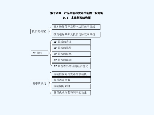 宏观经济学第十四章  产品市场和货币市场的一般均衡