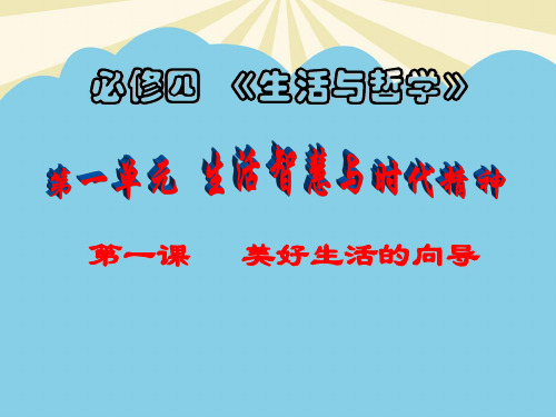 【优质】哲学第一课PPT资料