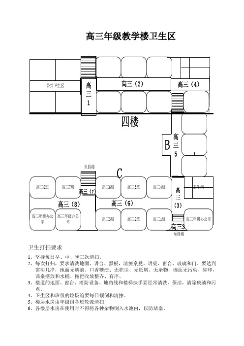 高三年级教学楼卫生区 2