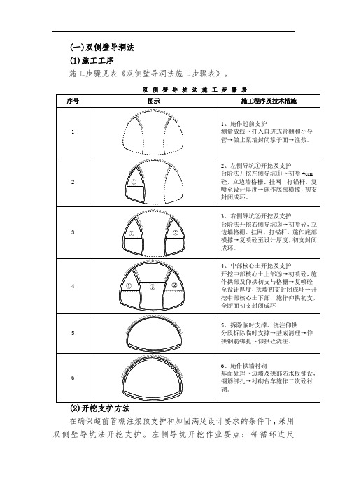 双侧壁导洞法施工