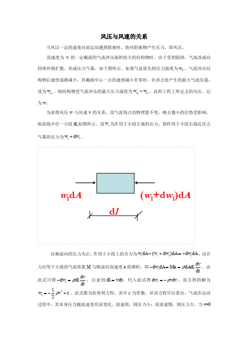 风压与风速的关系