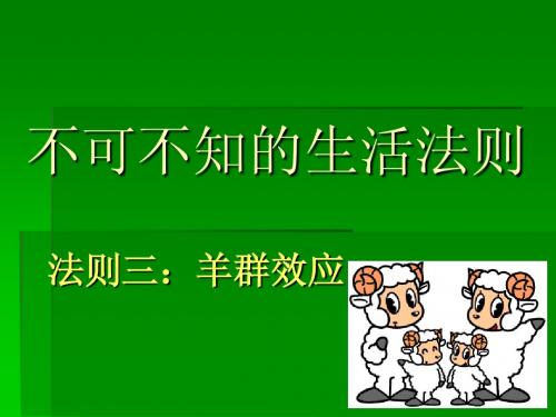 3.不可不知的生活法则3---羊群效应