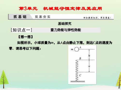 优化探究2016届高考物理一轮复习5.3机械能守恒定律及其应用课件(精)