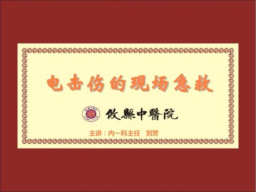 电击的现场急救PPT课件
