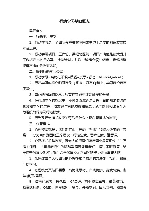 行动学习基础概念