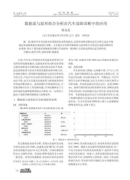 数据流与波形组合分析在汽车故障诊断中的应用