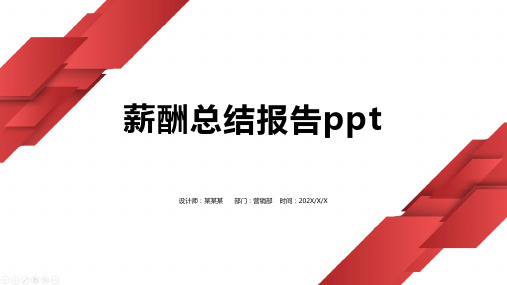 薪酬总结报告ppt