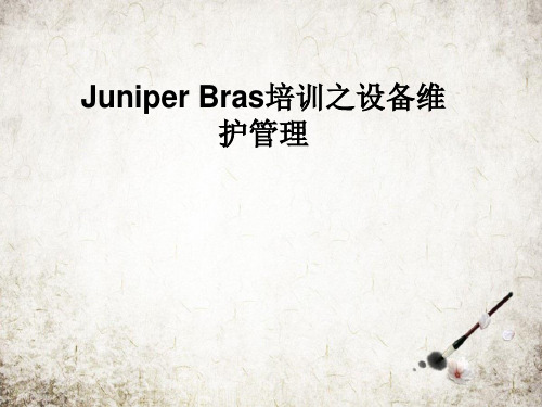 Juniper Bras培训之设备维护管理