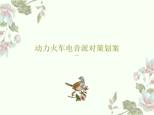 动力火车电音派对策划案PPT文档39页