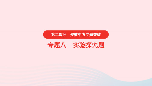 安徽省2023中考化学第二部分中考专题突破专题八实验探究题课件