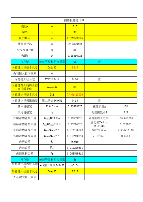 花键计算