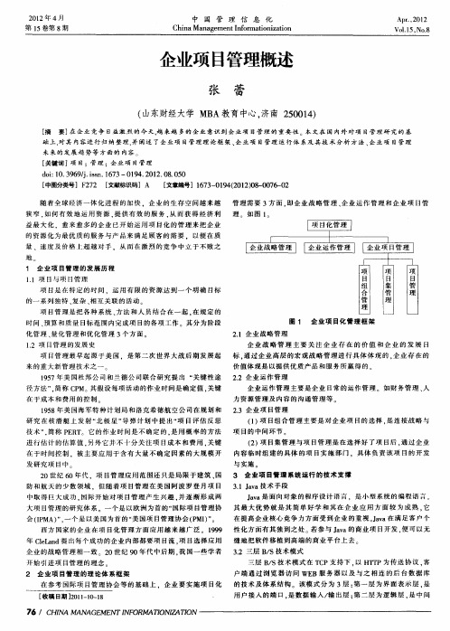 企业项目管理概述