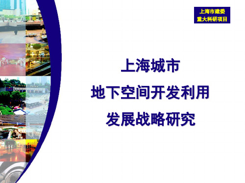 上海城市地下空间开发利用发展战略研究