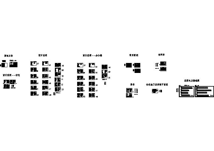 电气设计说明、图例及材料表大全（各种样本）