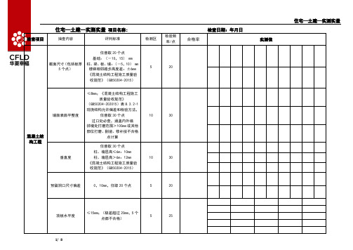 1住宅—土建—实测实量检查表