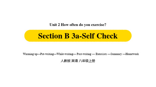 人教版八年级上册Unit2第五课时(SectionB3a-Self Check)优秀课件