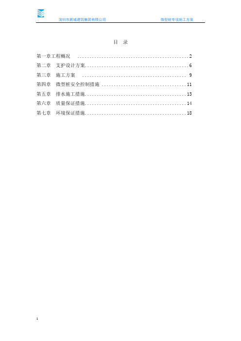 微型桩分项方案