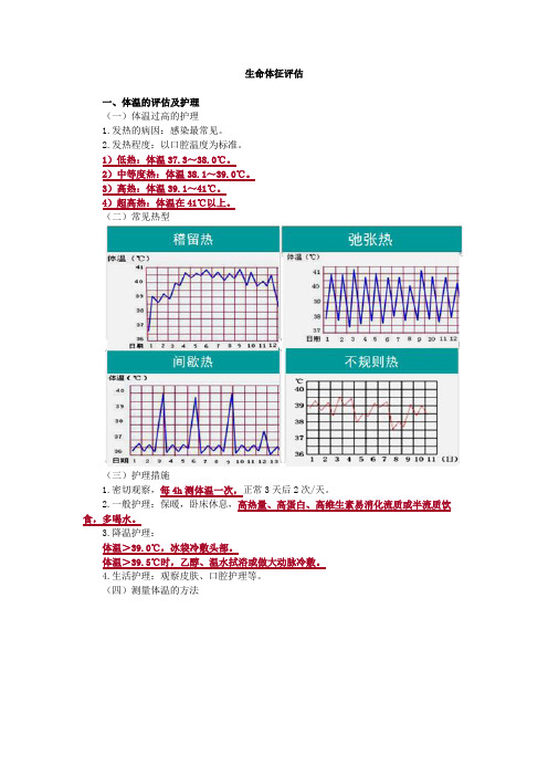 基础护理学-生命体征评估考点汇总