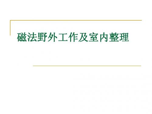 磁法野外工作及室内整理