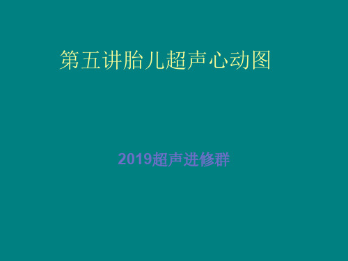 第五讲胎儿超声心动图