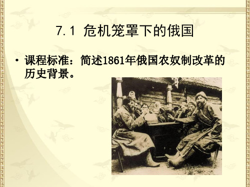 高中历史选修一《专题七俄国农奴制改革一危机笼罩下的俄国》209人民版PPT课件