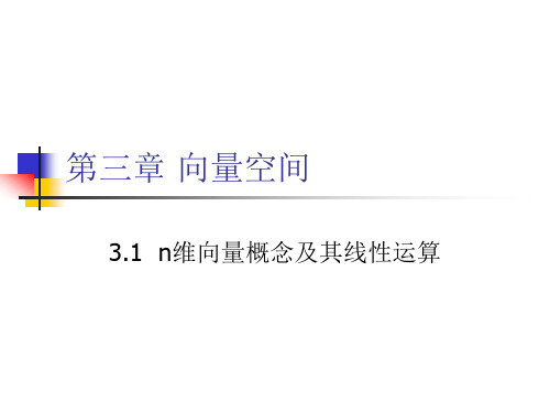 3.1n维向量概念及其线性运算