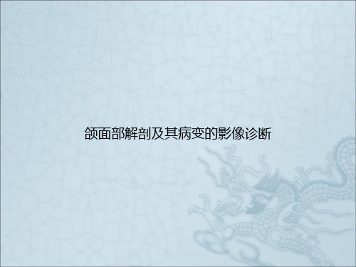 颌面部解剖及其病变的影像诊断