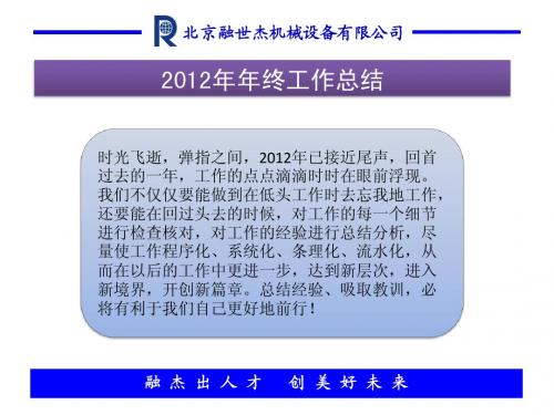 2012年年度工作总结