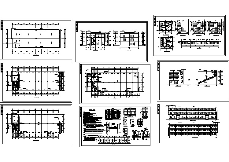 比较详细精美的库房建筑施工图（共9张）