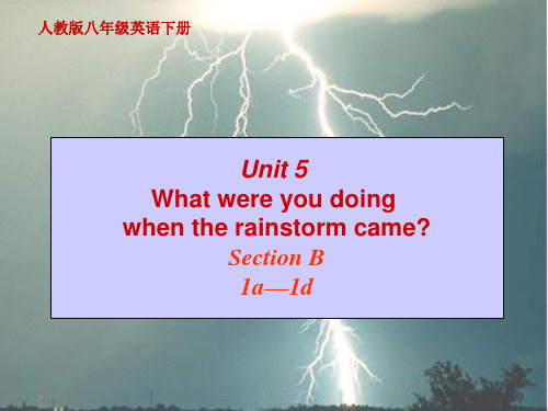 英语人教版八年级下册Unit 5 SectionB1a—1d