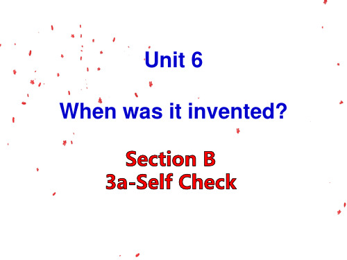 人教新目标九年级上册英语课件 Unit 6 Section B 3a-self check