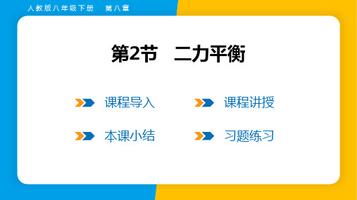 2022年人教版八年级下册物理同步课件第八章运动和力 第2节二力平衡